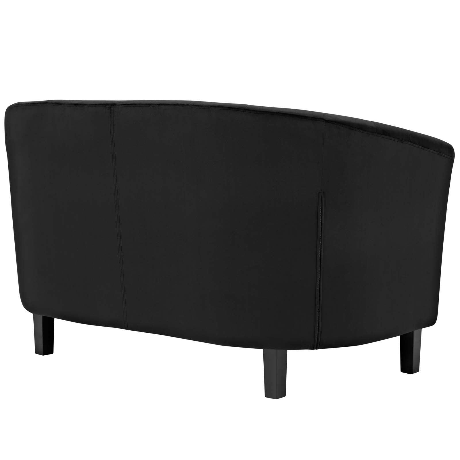 Modway Prospect 3 Piece Performance Velvet Loveseat and Armchair Set FredCo
