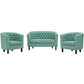 Modway Prospect 3 Piece Upholstered Fabric Loveseat and Armchair Set FredCo