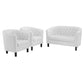Modway Prospect 3 Piece Upholstered Vinyl Set FredCo