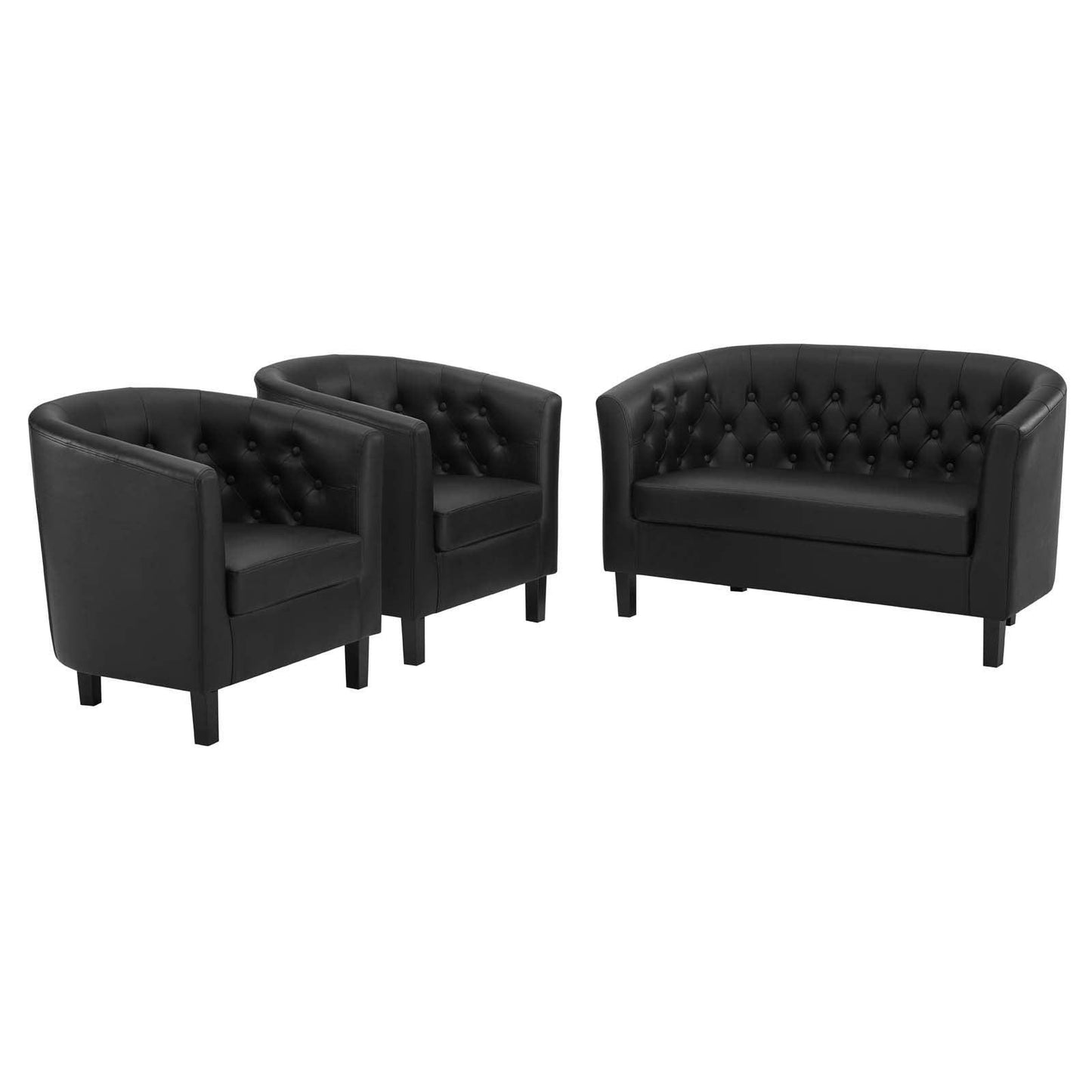 Modway Prospect 3 Piece Upholstered Vinyl Set FredCo