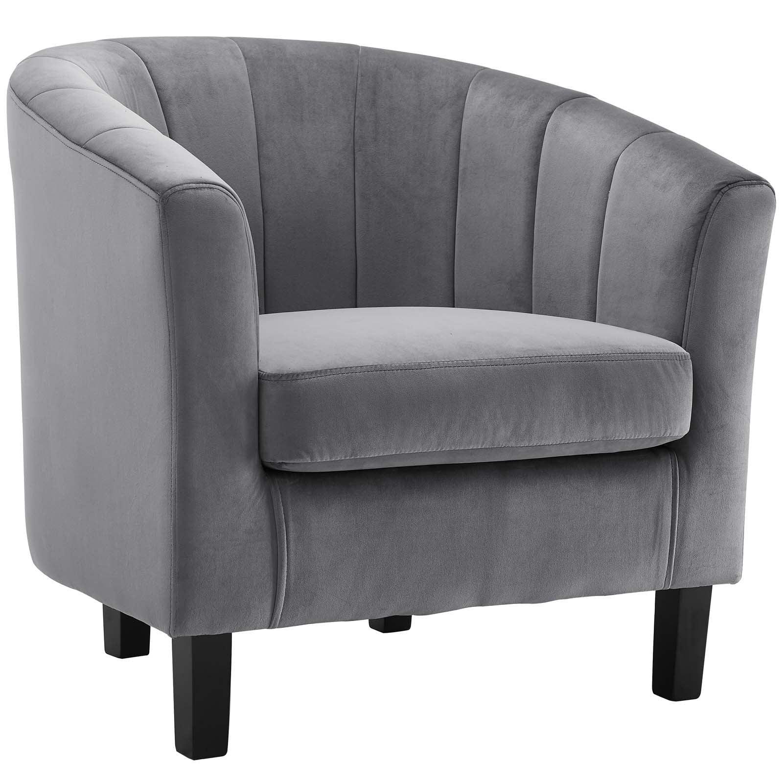 Modway Prospect Channel Tufted Performance Velvet Armchair FredCo