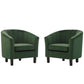 Modway Prospect Channel Tufted Performance Velvet Armchair Set of 2 FredCo