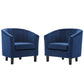 Modway Prospect Channel Tufted Performance Velvet Armchair Set of 2 FredCo