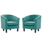 Modway Prospect Channel Tufted Performance Velvet Armchair Set of 2 FredCo