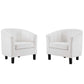 Modway Prospect Channel Tufted Performance Velvet Armchair Set of 2 FredCo