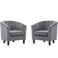 Modway Prospect Channel Tufted Performance Velvet Armchair Set of 2 FredCo
