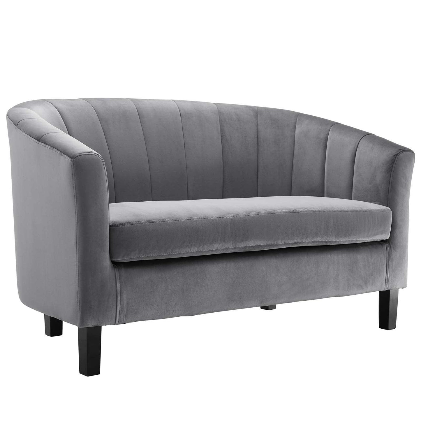 Modway Prospect Channel Tufted Performance Velvet Loveseat FredCo