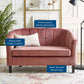 Modway Prospect Channel Tufted Performance Velvet Loveseat FredCo
