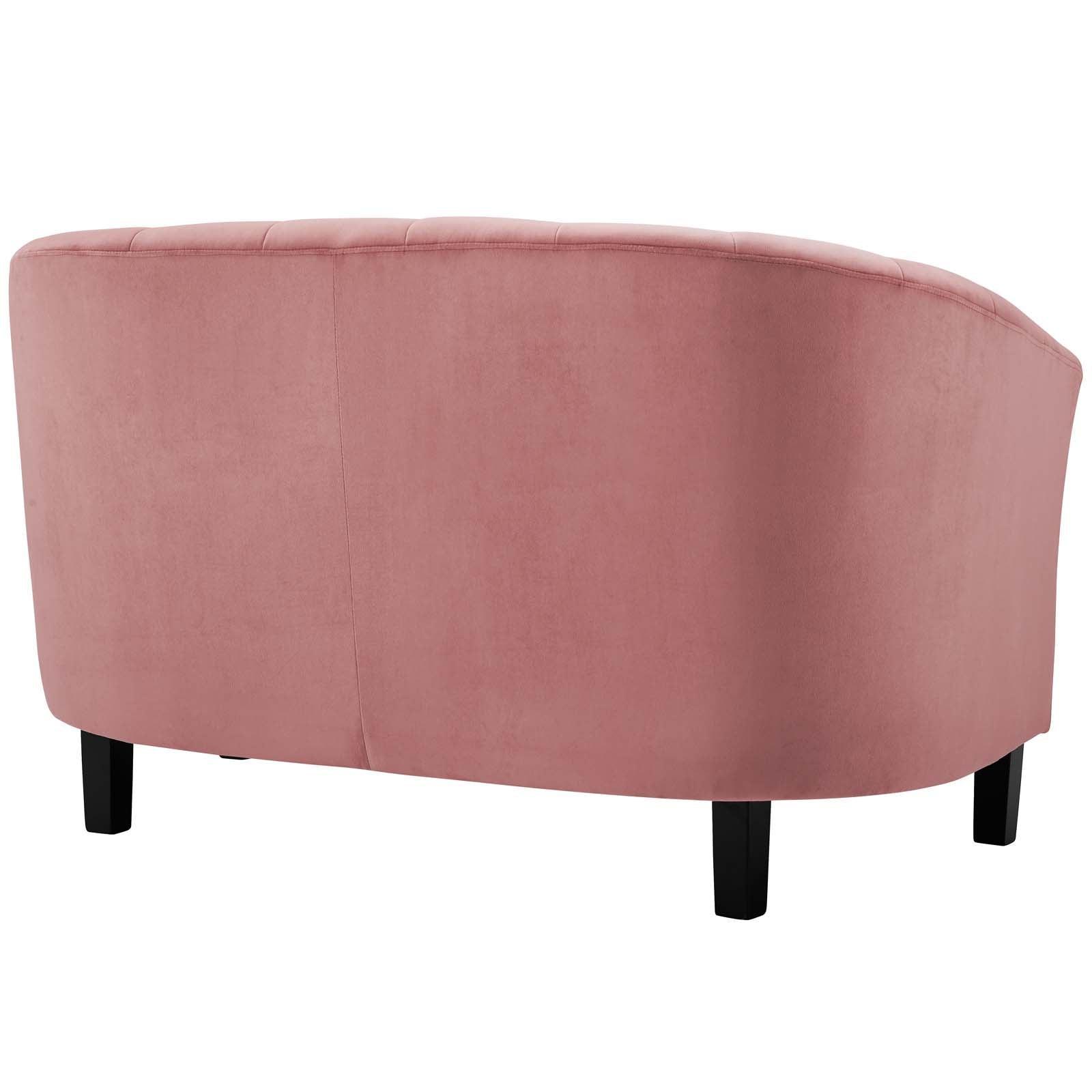 Modway Prospect Channel Tufted Performance Velvet Loveseat FredCo