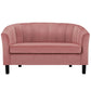Modway Prospect Channel Tufted Performance Velvet Loveseat FredCo