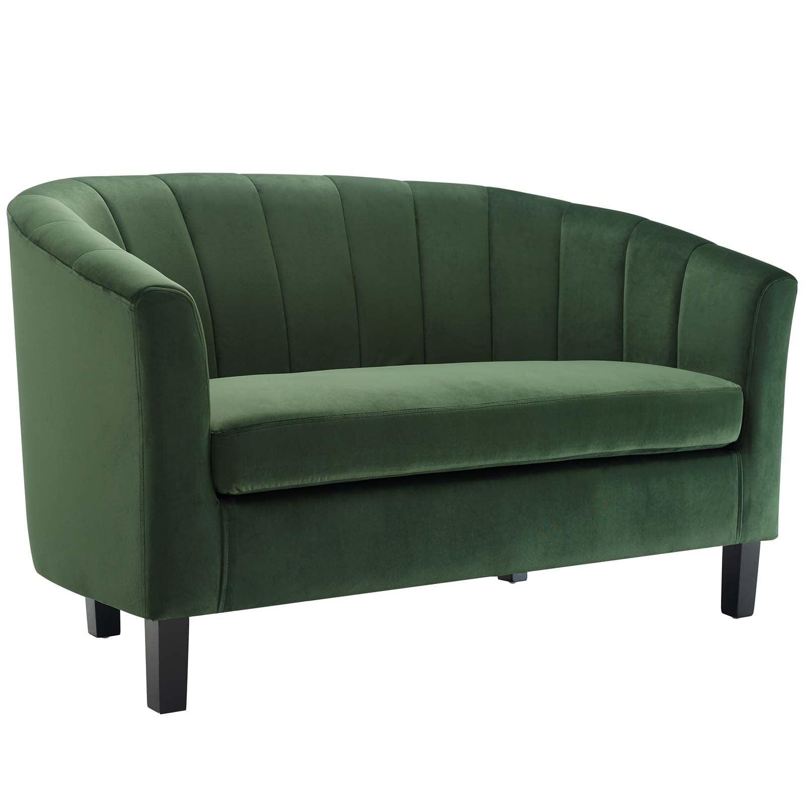 Modway Prospect Channel Tufted Performance Velvet Loveseat FredCo