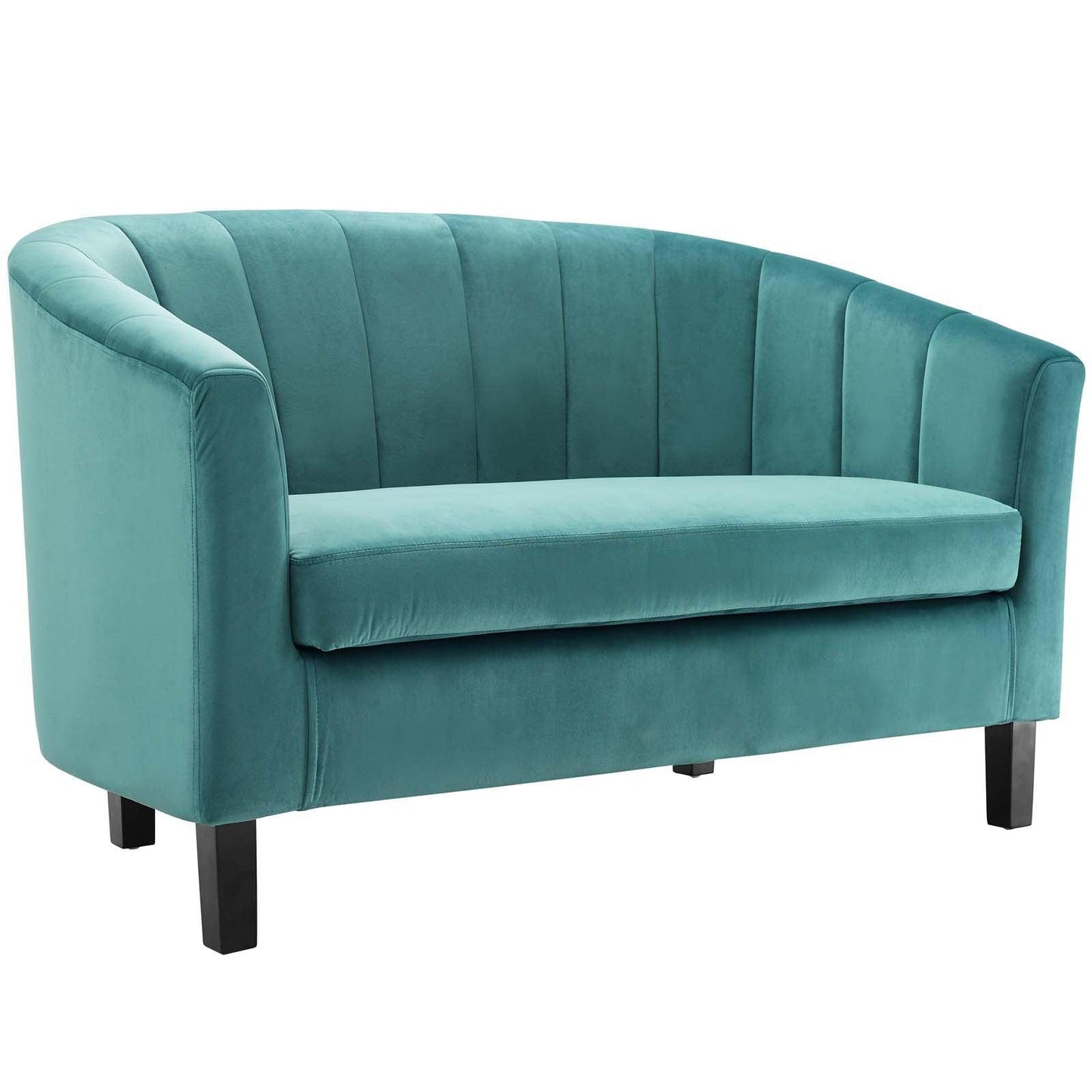 Modway Prospect Channel Tufted Performance Velvet Loveseat FredCo