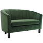 Modway Prospect Channel Tufted Performance Velvet Loveseat and Armchair Set FredCo
