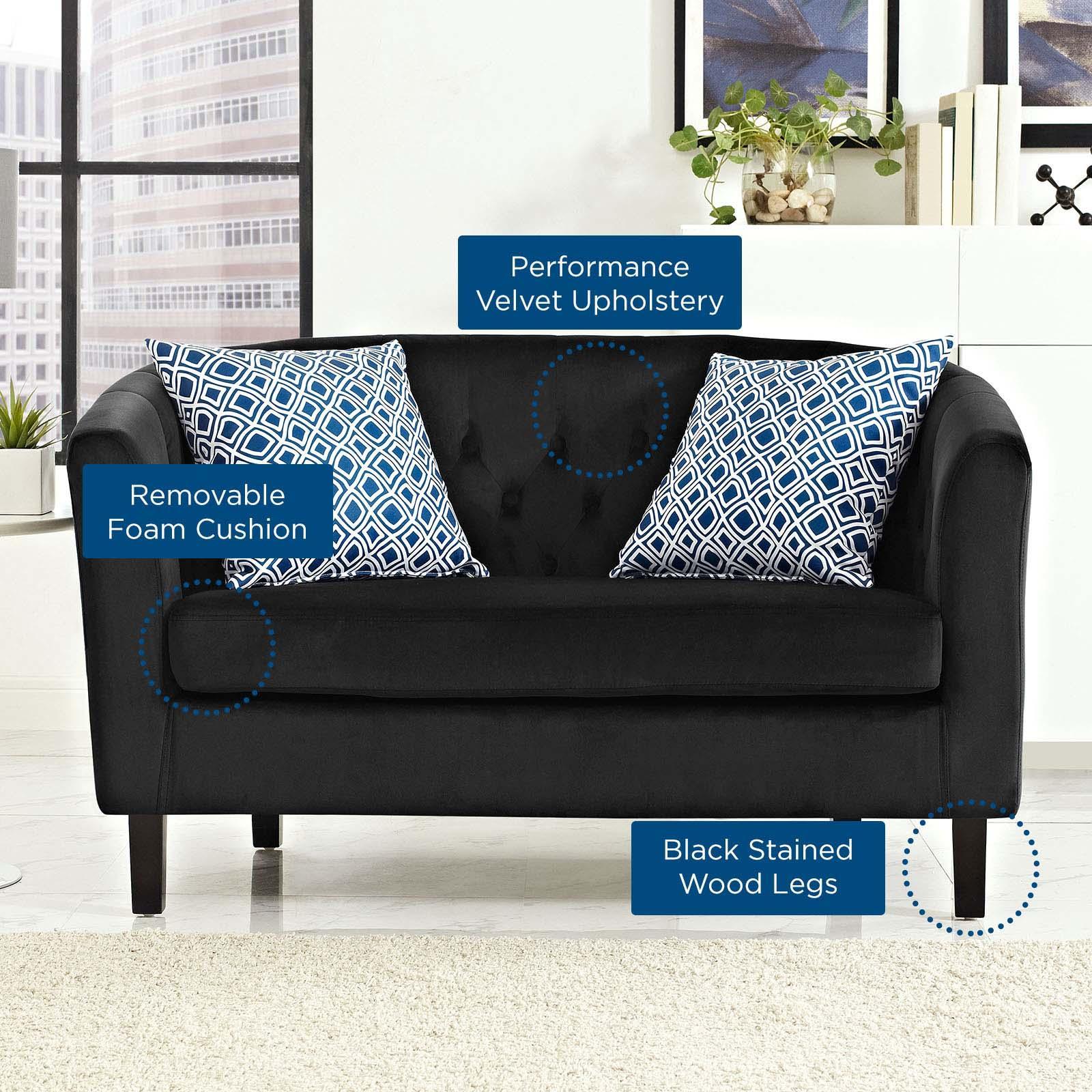 Modway Prospect Performance Velvet Loveseat FredCo