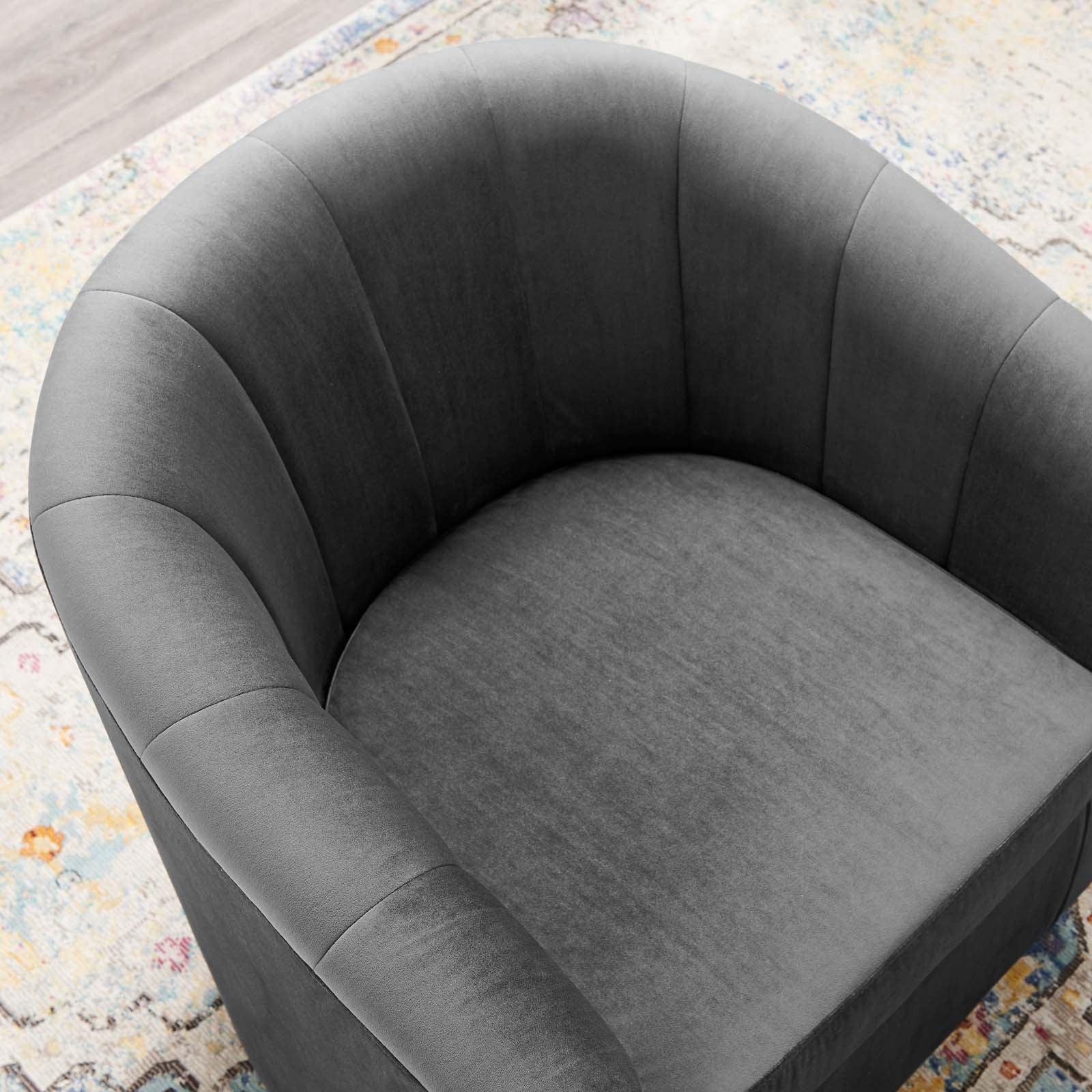 Modway Prospect Performance Velvet Swivel Armchair FredCo