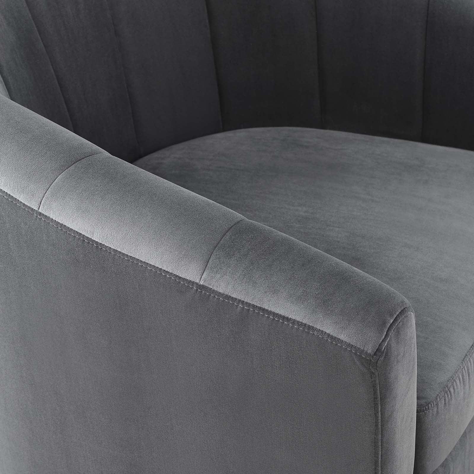 Modway Prospect Performance Velvet Swivel Armchair FredCo