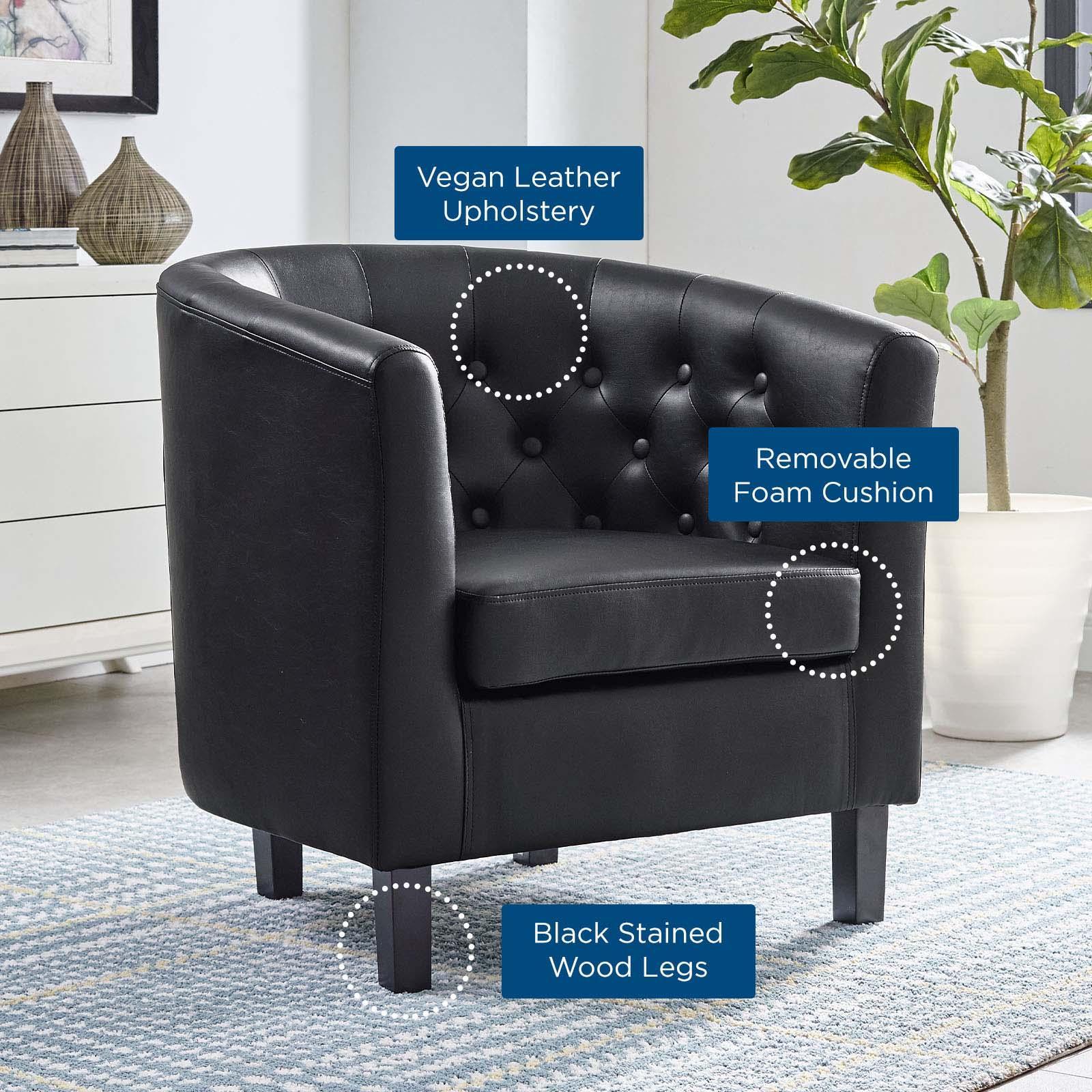 Modway Prospect Upholstered Vinyl Armchair FredCo