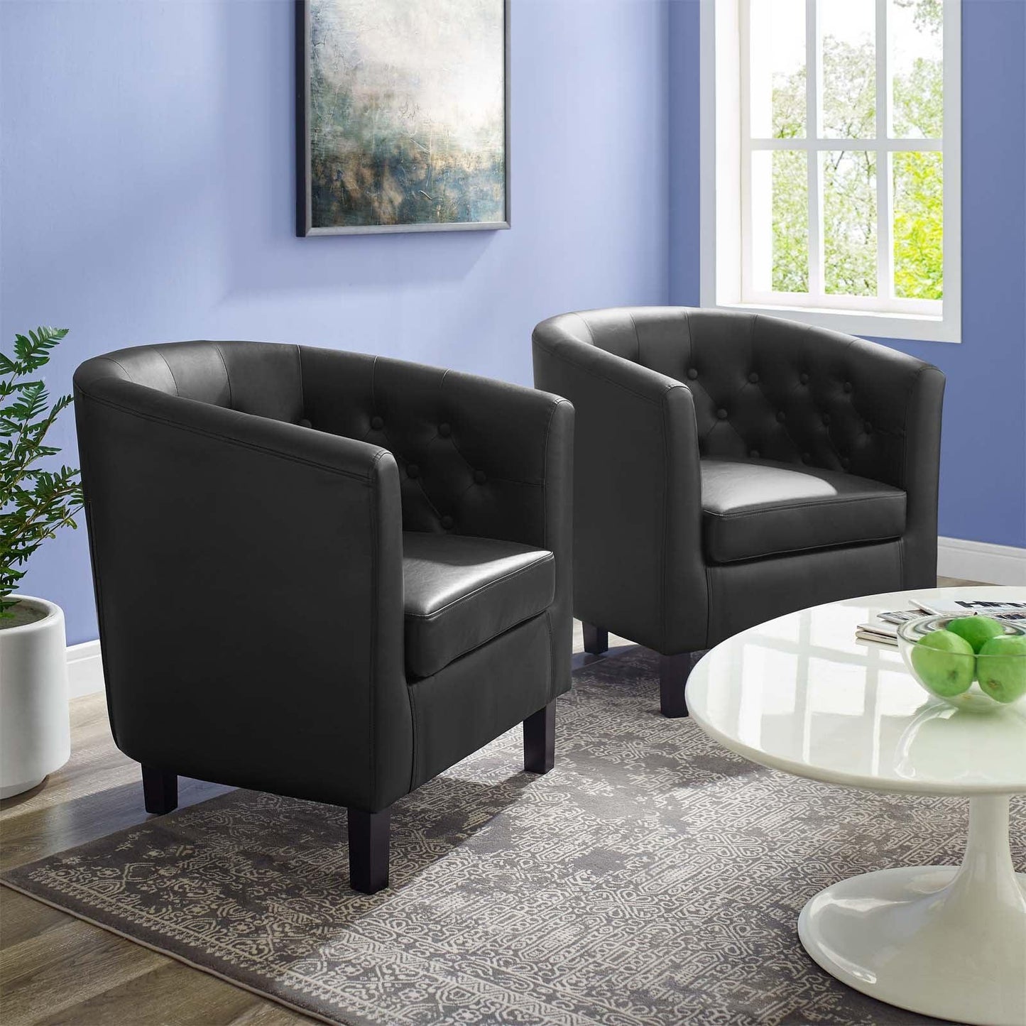 Modway Prospect Upholstered Vinyl Armchair Set of 2 FredCo