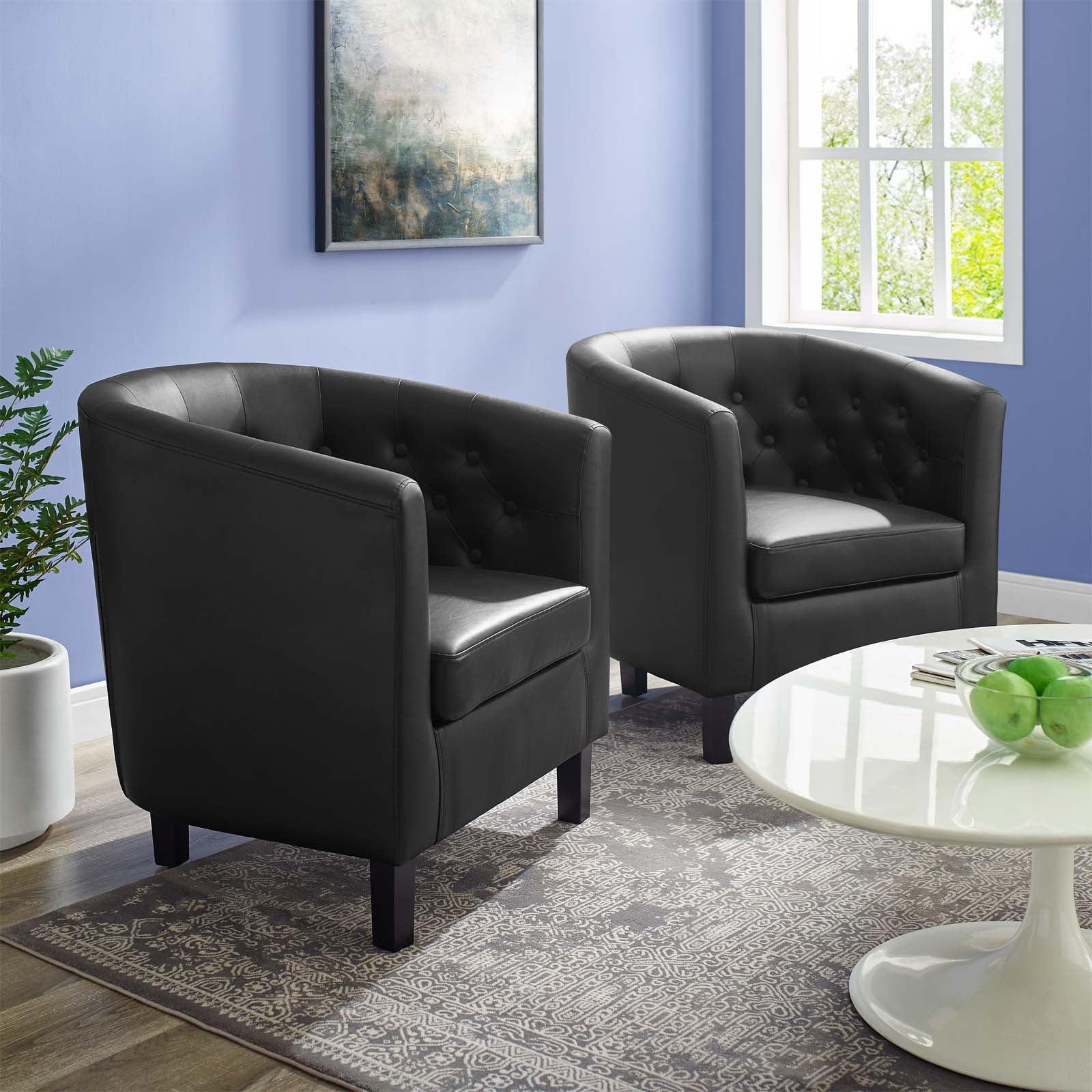 Modway Prospect Upholstered Vinyl Armchair Set of 2 FredCo