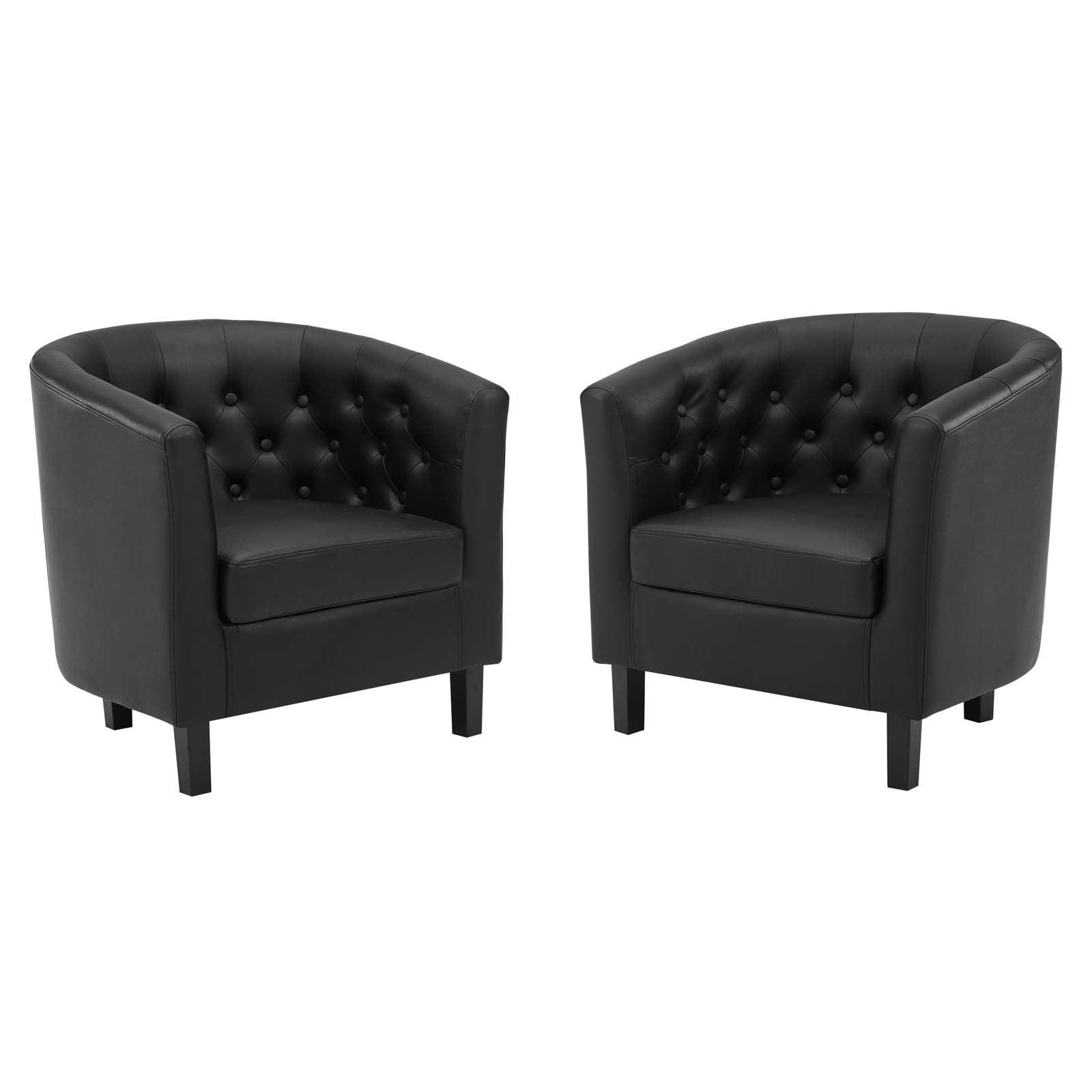 Modway Prospect Upholstered Vinyl Armchair Set of 2 FredCo