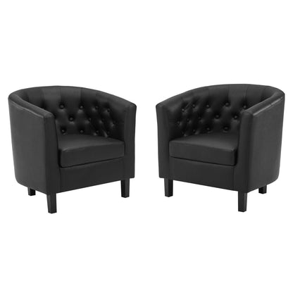 Modway Prospect Upholstered Vinyl Armchair Set of 2 FredCo