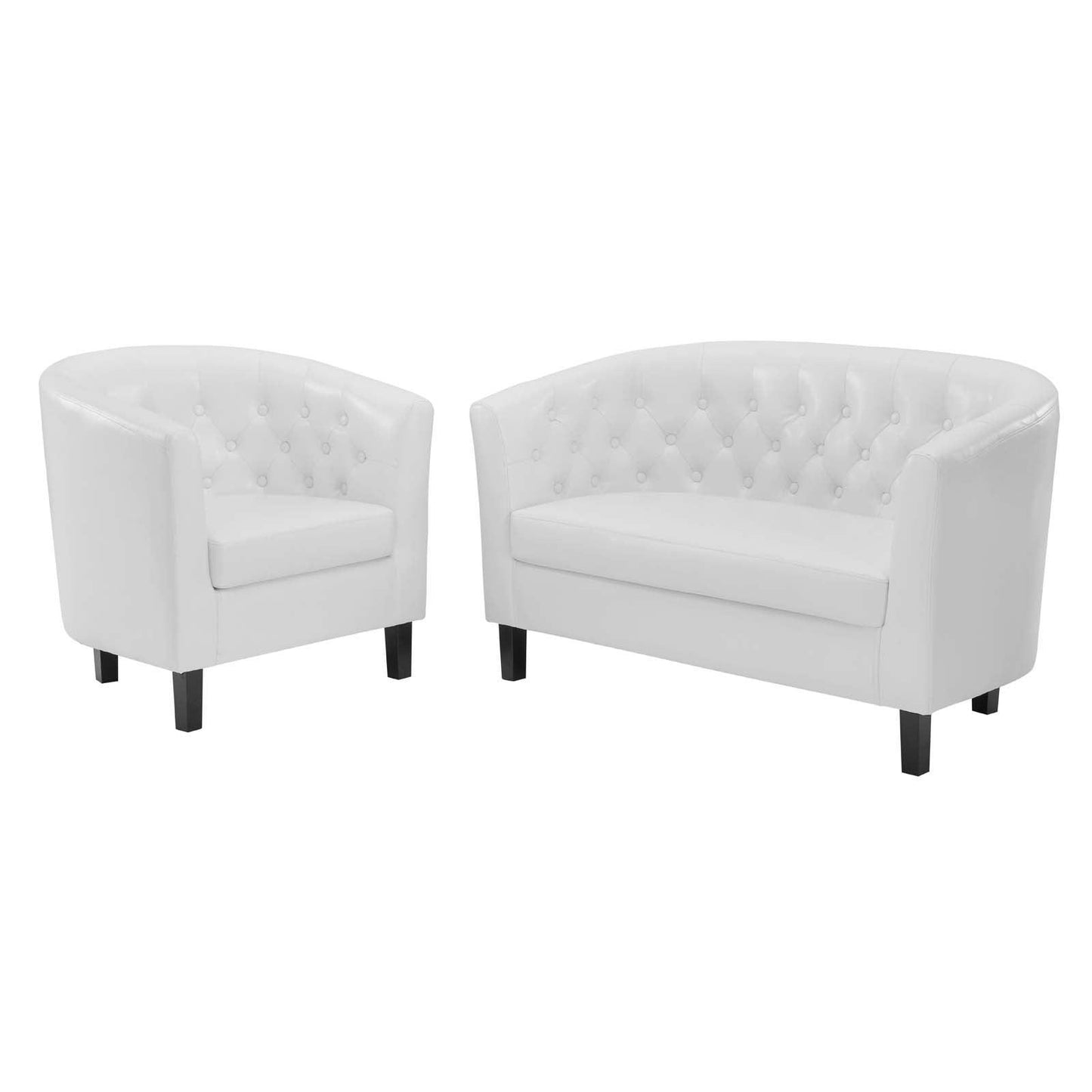 Modway Prospect Upholstered Vinyl Loveseat and Armchair Set FredCo