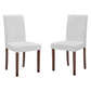 Modway Prosper Faux Leather Dining Side Chair Set of 2 FredCo