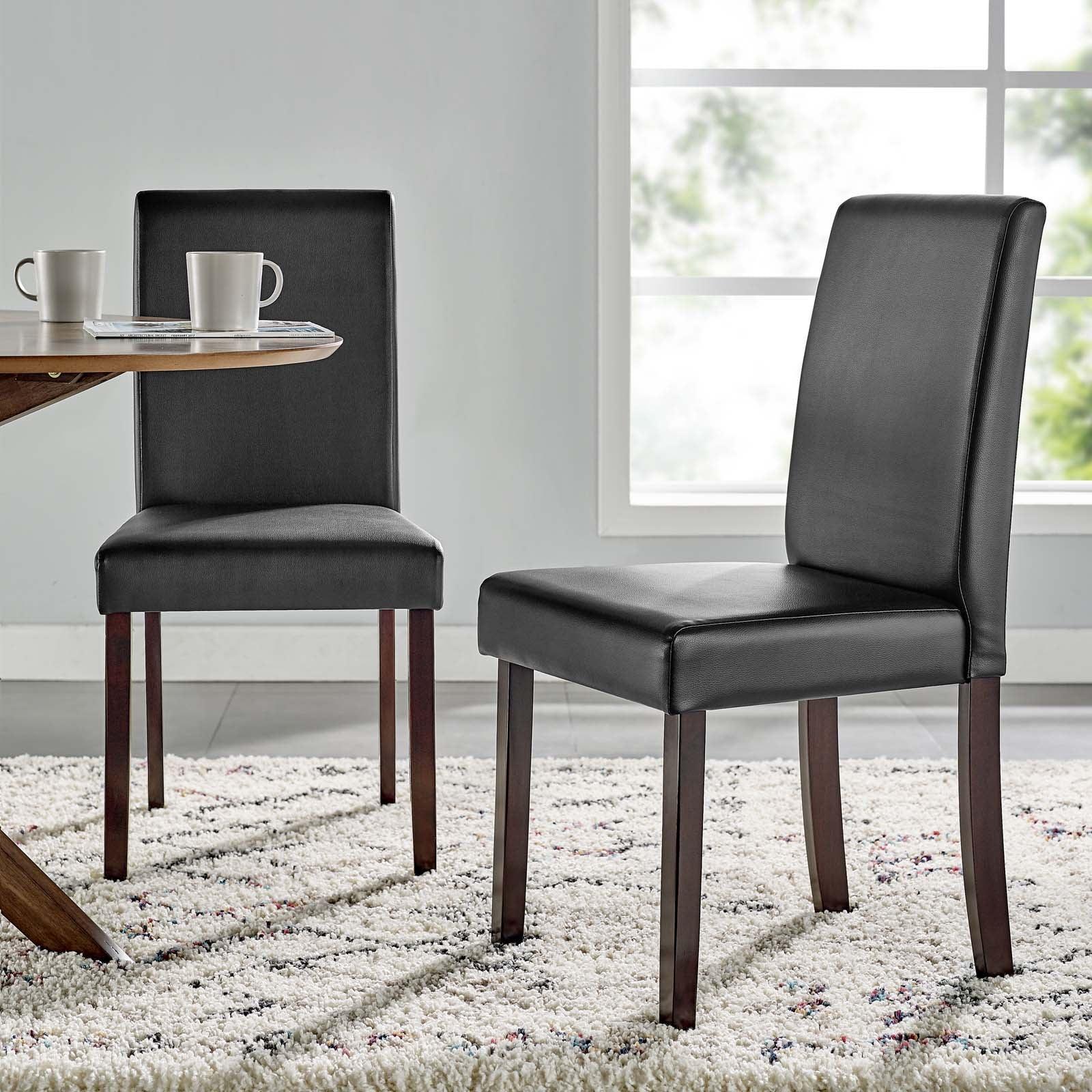 Modway Prosper Faux Leather Dining Side Chair Set of 2 FredCo