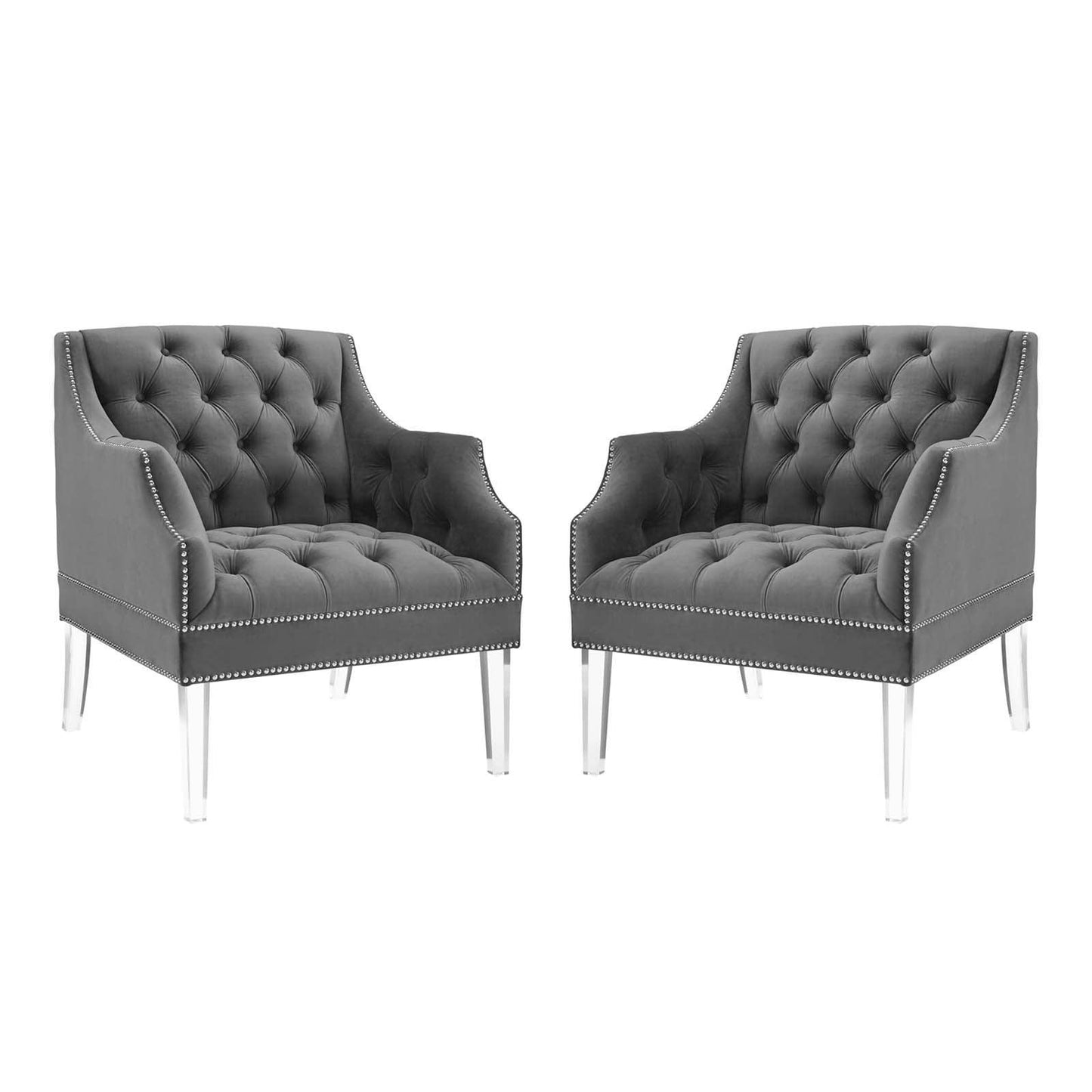 Modway Proverbial Armchair Performance Velvet Set of 2 FredCo