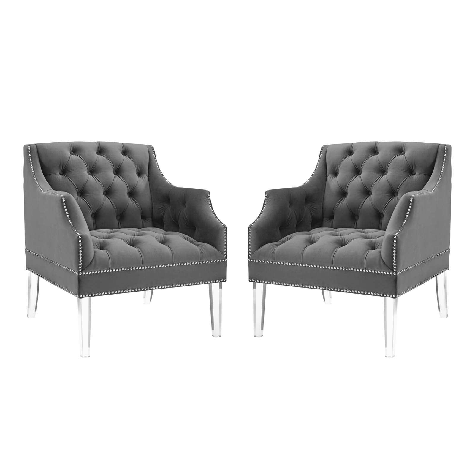 Modway Proverbial Armchair Performance Velvet Set of 2 FredCo