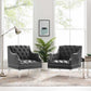 Modway Proverbial Armchair Performance Velvet Set of 2 FredCo