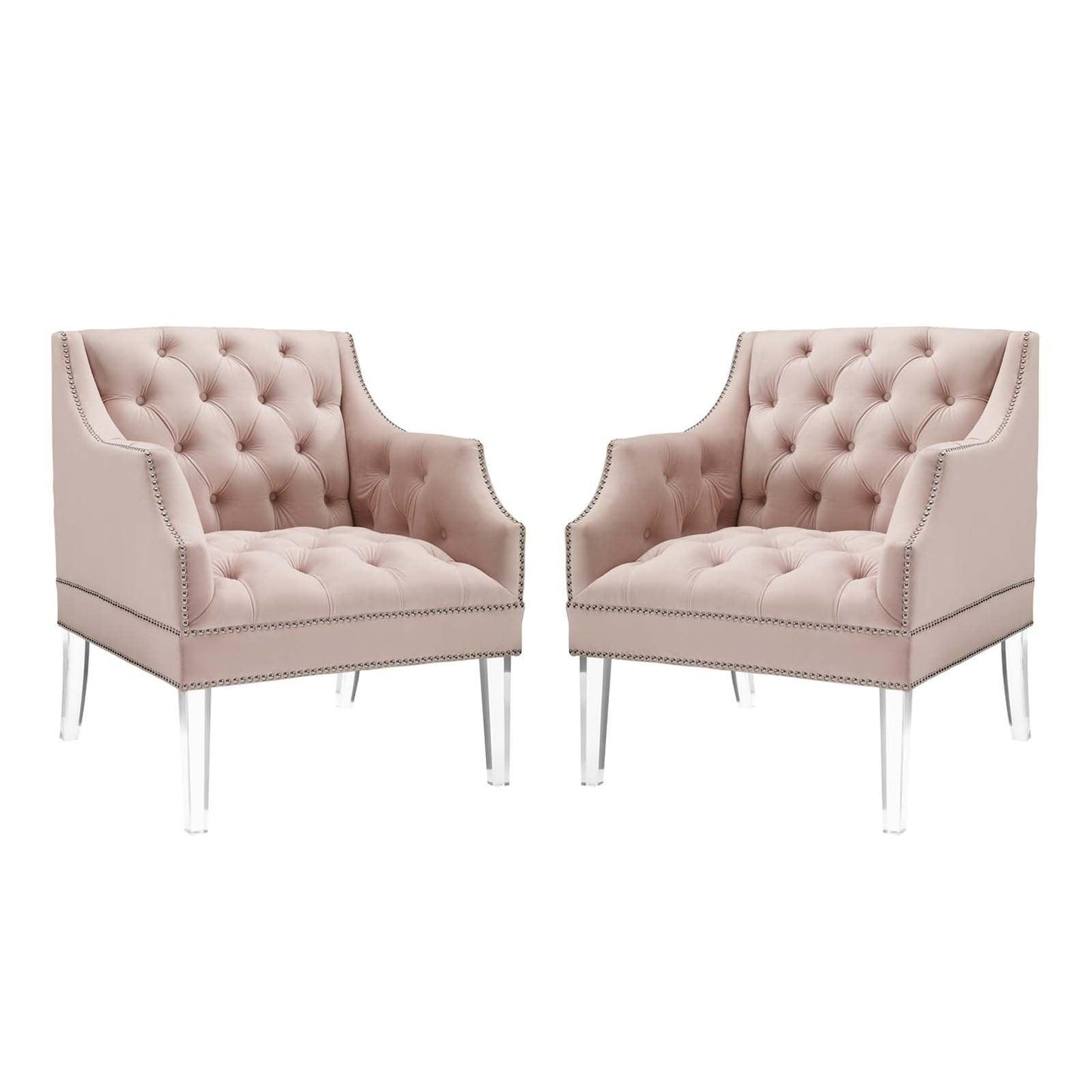 Modway Proverbial Armchair Performance Velvet Set of 2 FredCo