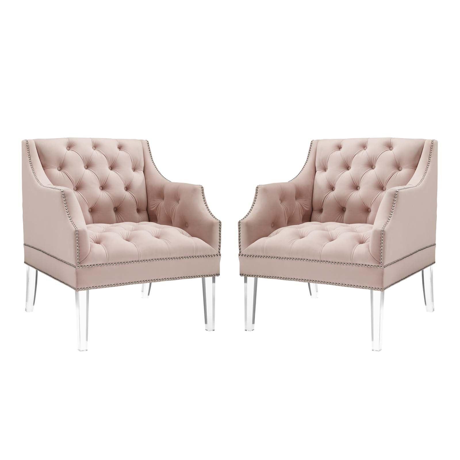 Modway Proverbial Armchair Performance Velvet Set of 2 FredCo