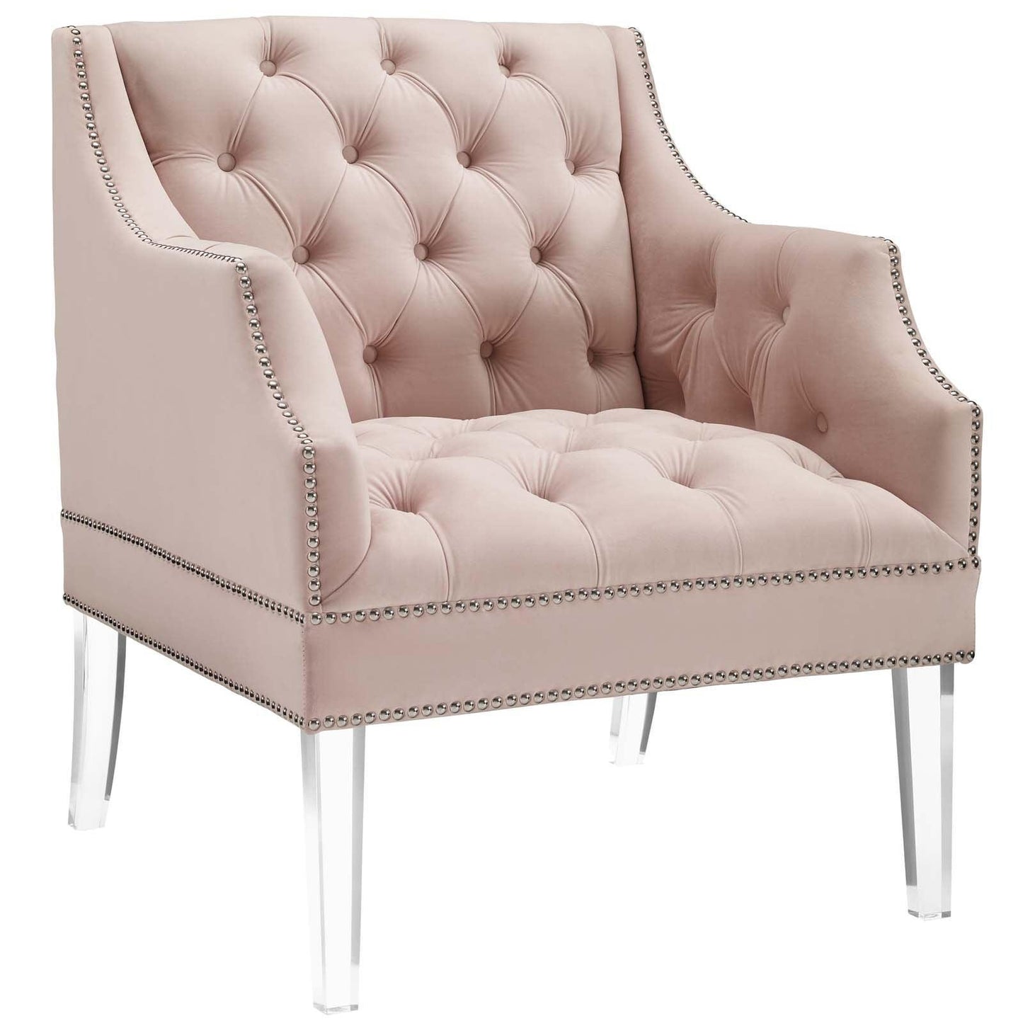 Modway Proverbial Tufted Button Accent Performance Velvet Armchair FredCo