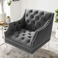Modway Proverbial Tufted Button Accent Performance Velvet Armchair FredCo
