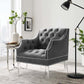 Modway Proverbial Tufted Button Accent Performance Velvet Armchair FredCo