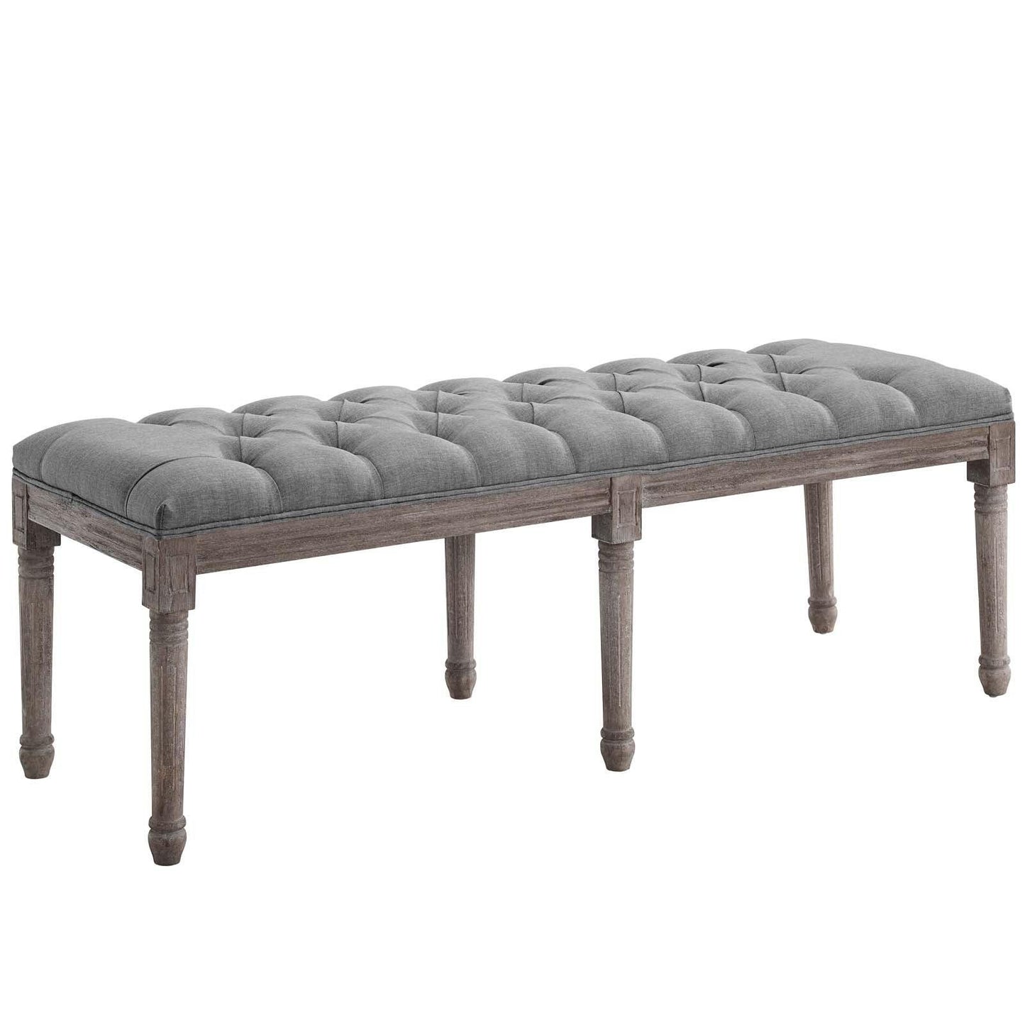 Modway Province French Vintage Upholstered Fabric Bench FredCo