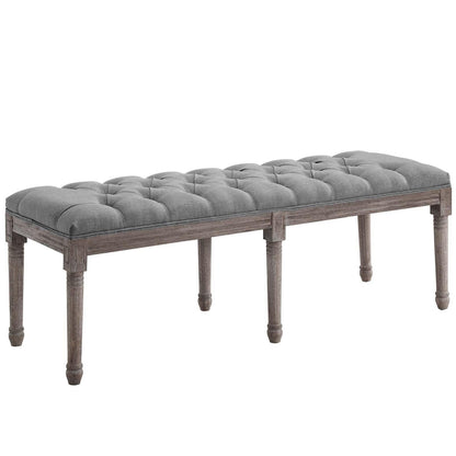 Modway Province French Vintage Upholstered Fabric Bench FredCo