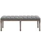 Modway Province French Vintage Upholstered Fabric Bench FredCo