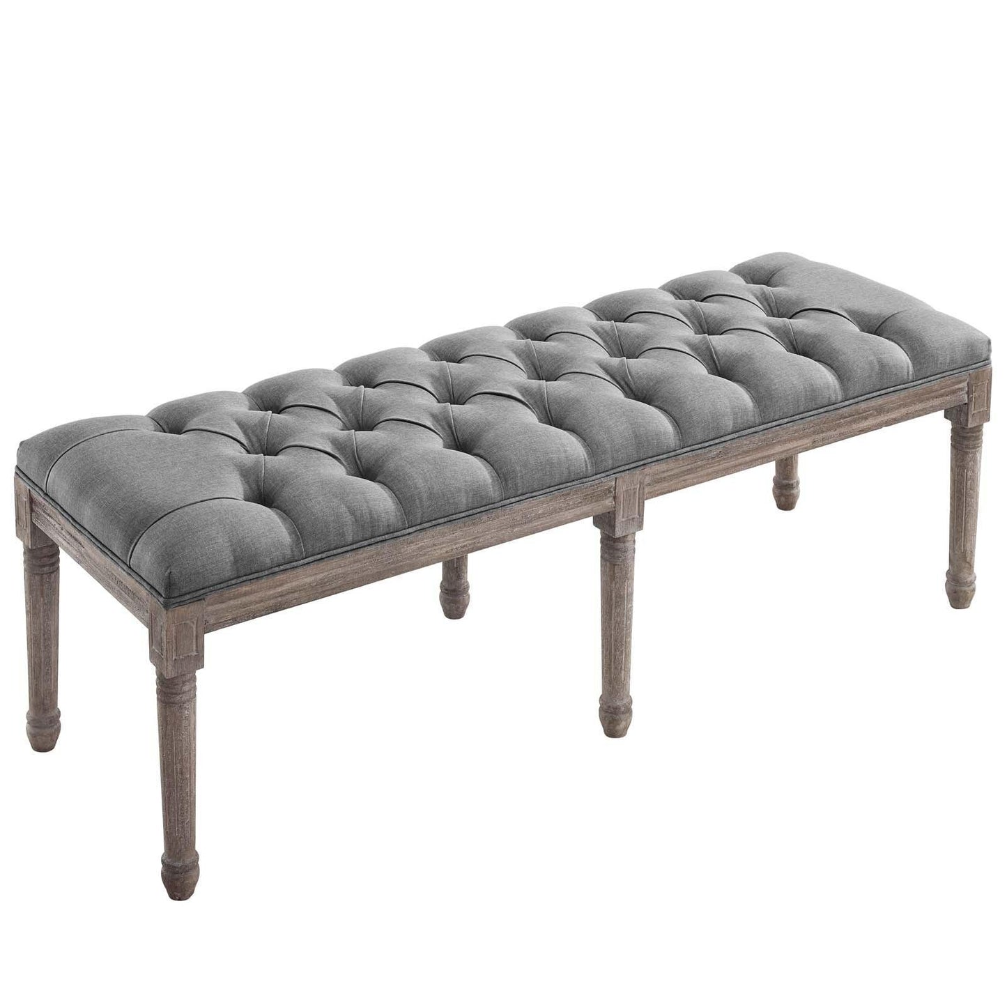 Modway Province French Vintage Upholstered Fabric Bench FredCo