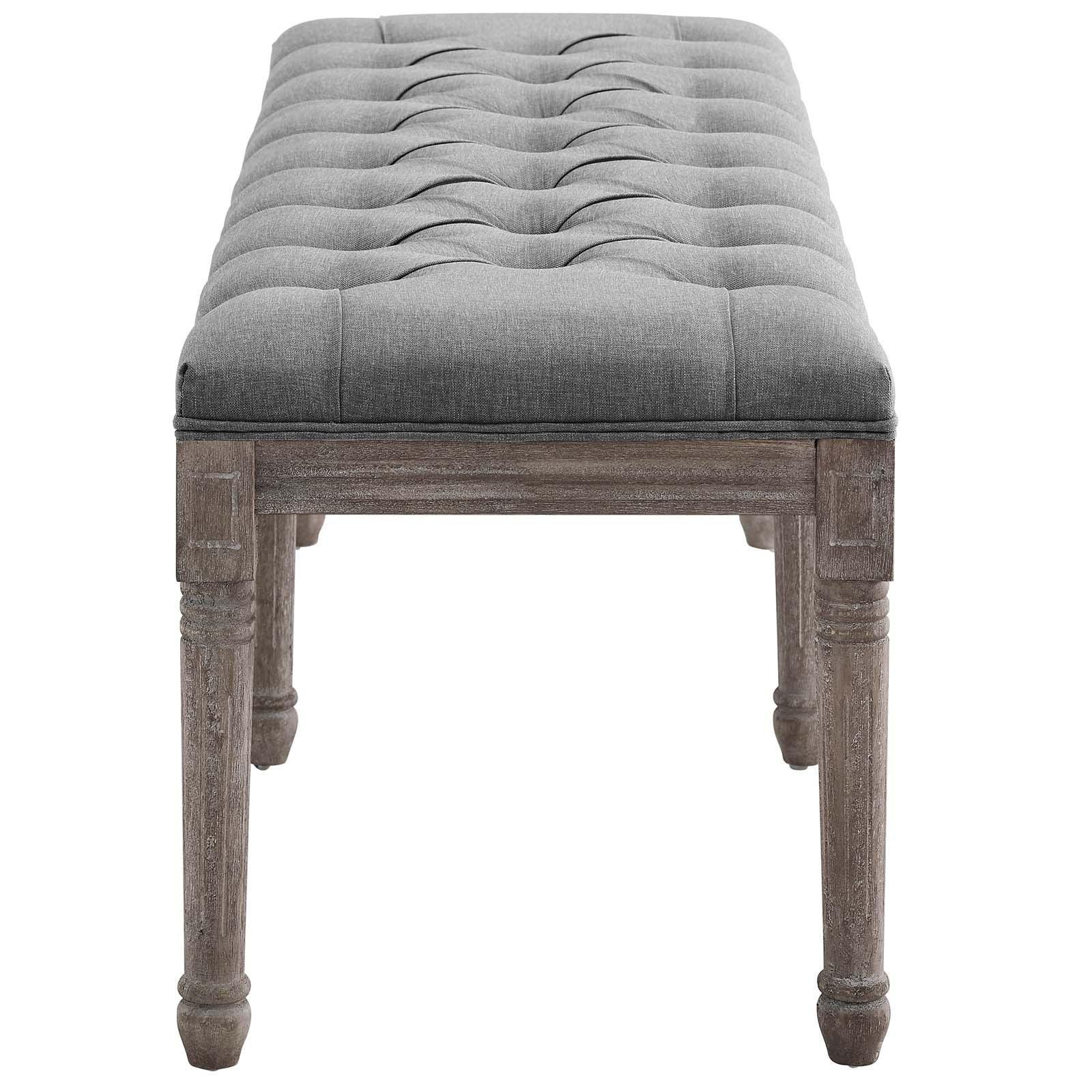 Modway Province French Vintage Upholstered Fabric Bench FredCo