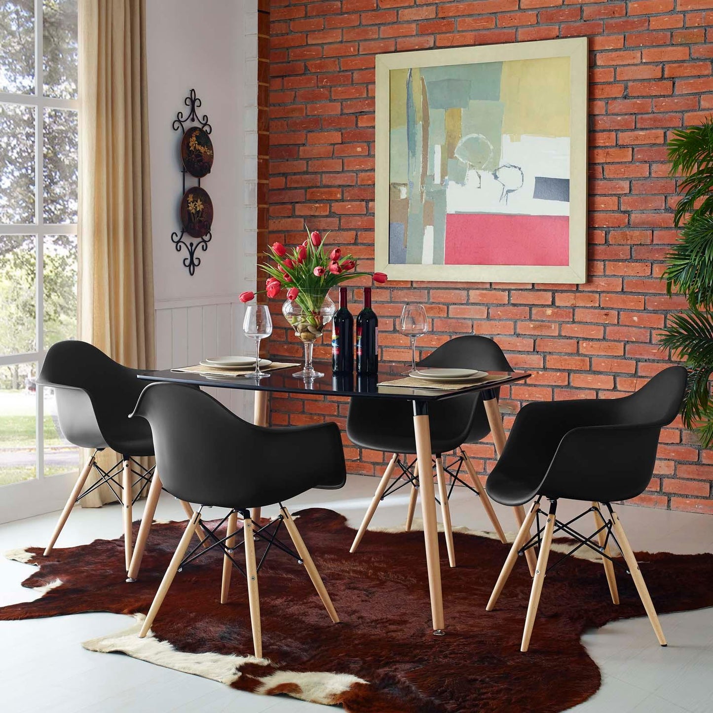 Modway Pyramid Dining Armchair Set of 4 FredCo
