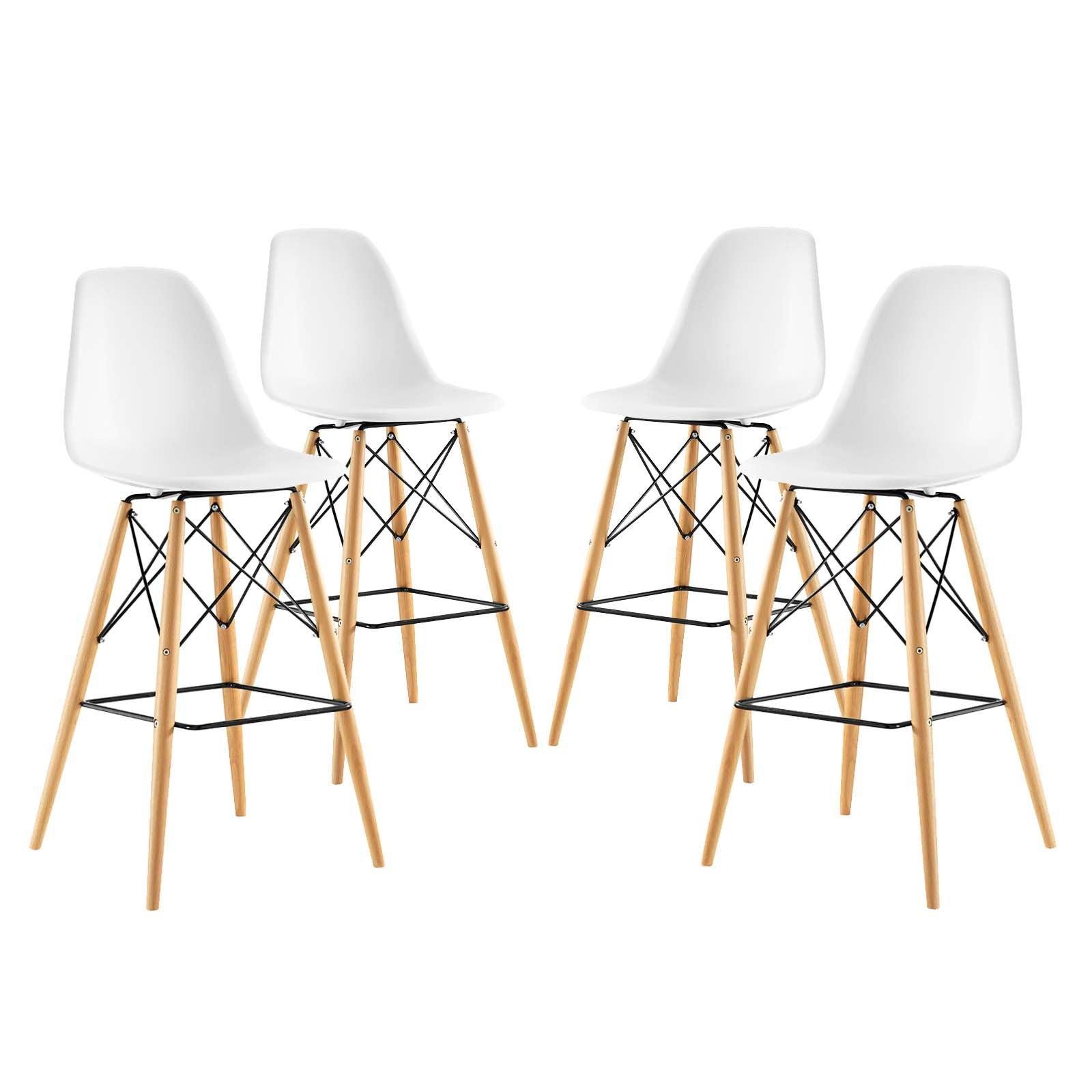 Modway Pyramid Dining Side Bar Stool Set of 4 FredCo