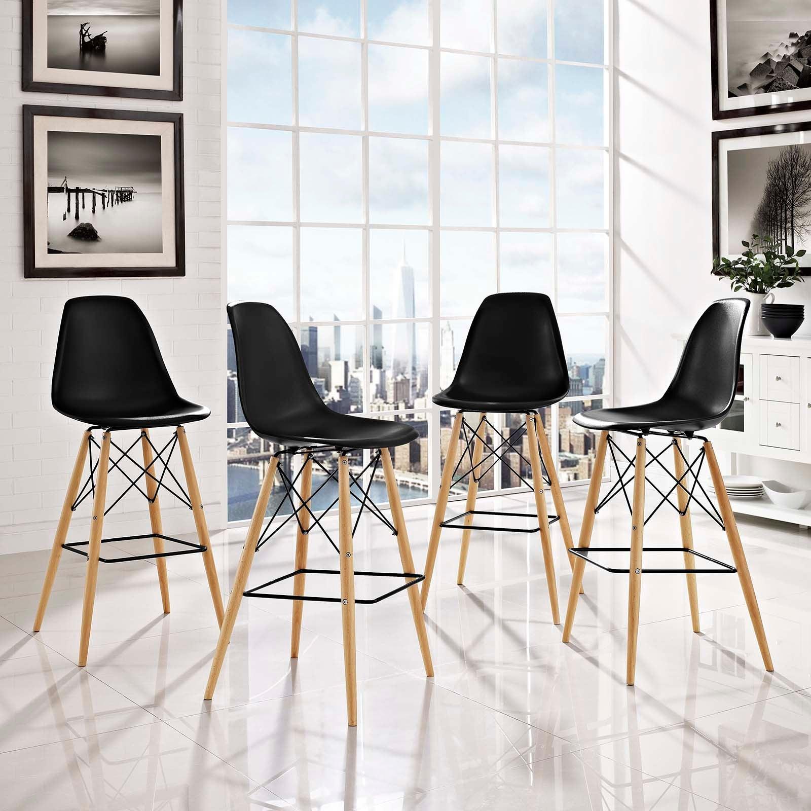 Modway Pyramid Dining Side Bar Stool Set of 4 FredCo