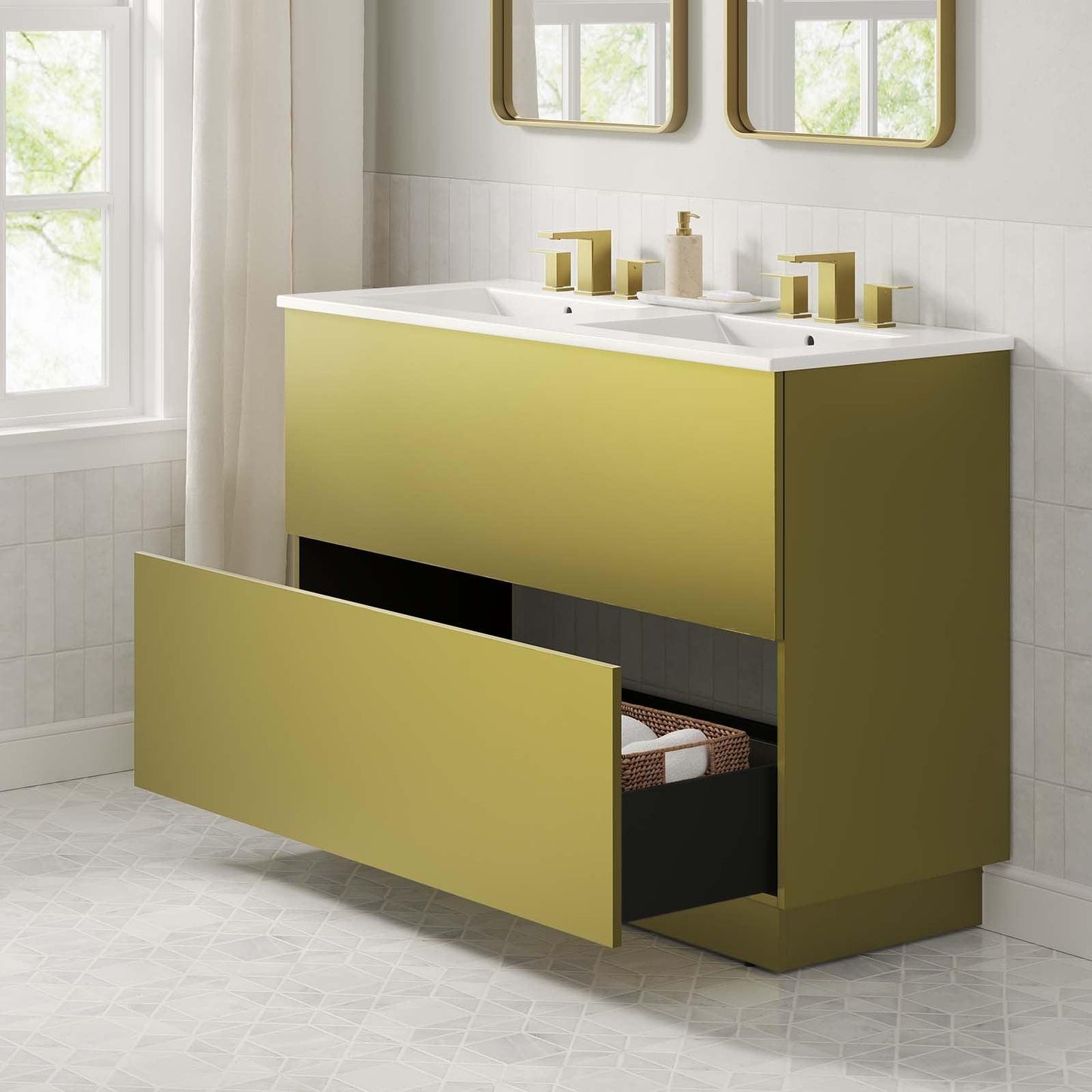 Modway Quantum 48" Double Sink Bathroom Vanity FredCo