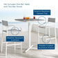 Modway Raleigh 3 Piece Outdoor Patio Aluminum Bar Set FredCo