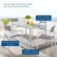 Modway Raleigh 5 Piece Outdoor Patio Aluminum Dining Set FredCo