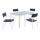 Modway Raleigh 5 Piece Outdoor Patio Aluminum Dining Set FredCo