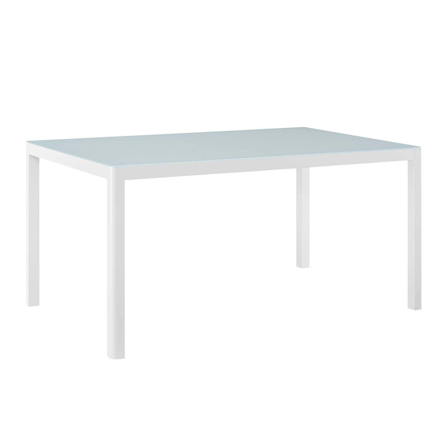 Modway Raleigh 59" Outdoor Patio Aluminum Dining Table FredCo