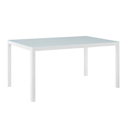Modway Raleigh 59" Outdoor Patio Aluminum Dining Table FredCo